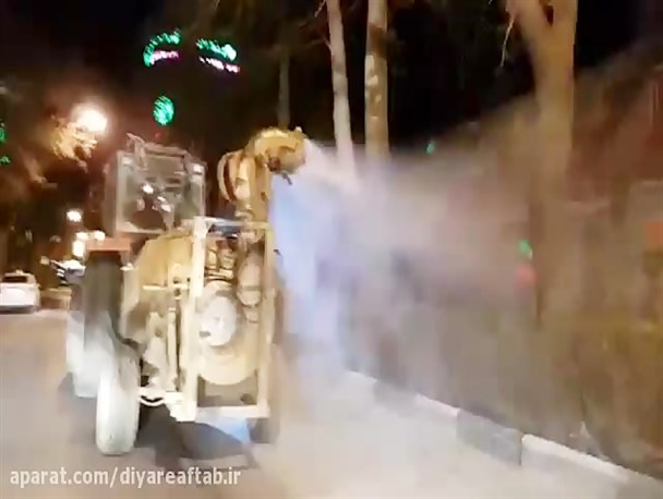 عملیات گندزدایی و ضدعفونی شبانه پمپ‌بنزین‌های اراک