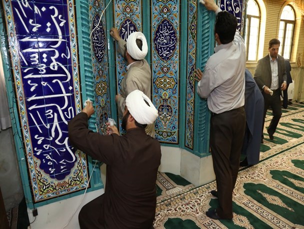 غبارروبی مسجد الغدیر دانشگاه آزاد اسلامی واحد کرمانشاه
