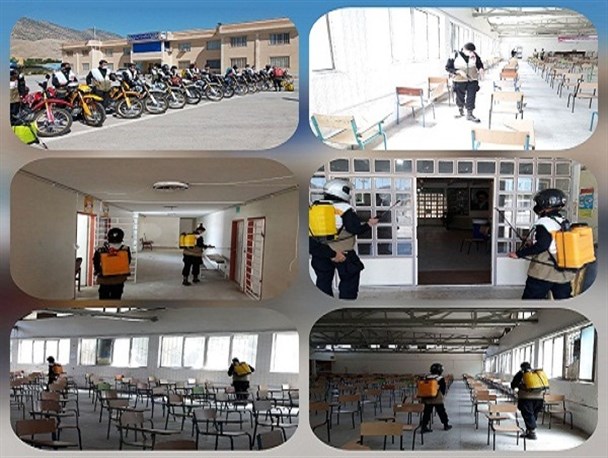 ۴۶ حوزه امتحانی آموزش و پرورش خرم آباد ضدعفونی شد+عکس