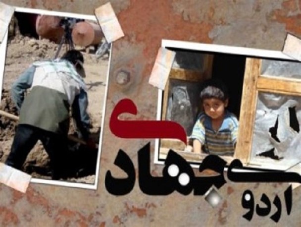 نمایش همت و اقتدار جهادگران در گرمای سوزان/ ساخت مسجد به دست دانش آموزان