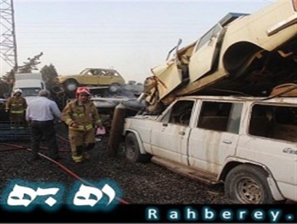 پارکینگ خودر دولت آباد دچار حریق شد + تصاویر