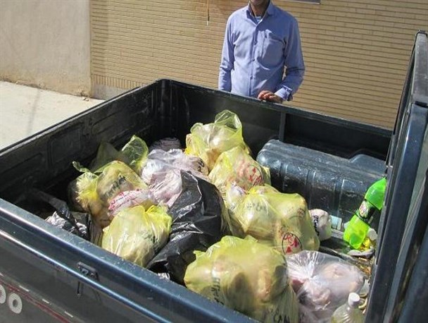 امحای 500 کیلو گرم گوشت مرغ در شهرستان دنا