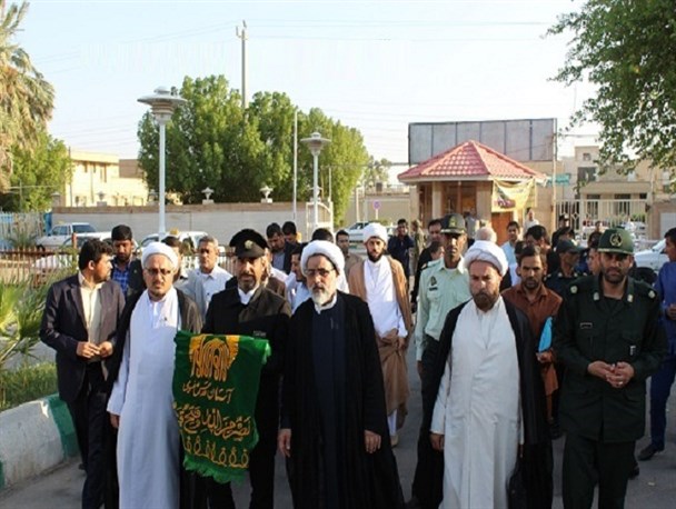 استقبال مردم دشت آزادگان از خادمین حرم رضوی + تصاویر