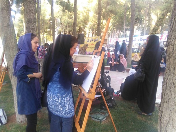 برگزاری ورکشاپ و مسابقه زنده نقاشی باموضوع امام رضا(ع) در کرمانشاه