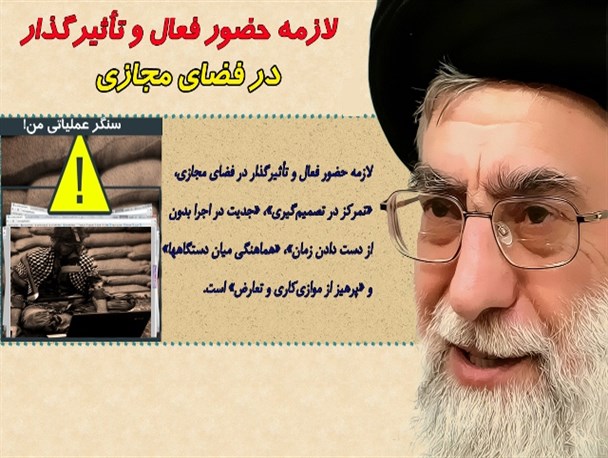 پوستر"لازمه حضور فعال و تأثیرگذار در فضای مجازی" + عکس