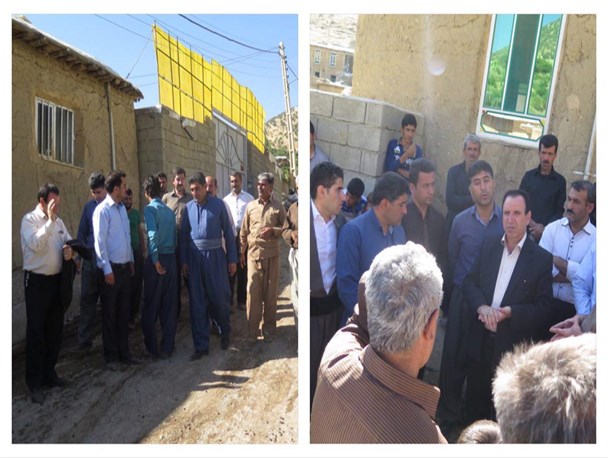 بازدید از اجرای طرحهای توسعه روستایی در روستاهای ثلاث باباجانی