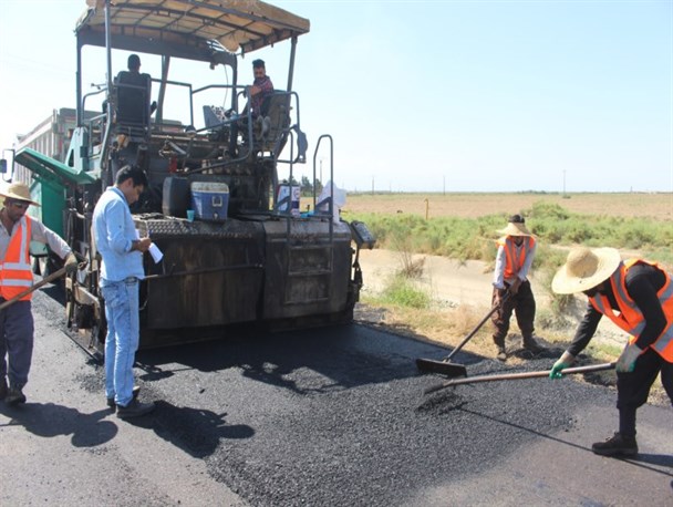 آسفالت جاده روستای چن سبلی به انبارالوم آق قلا + تصاویر