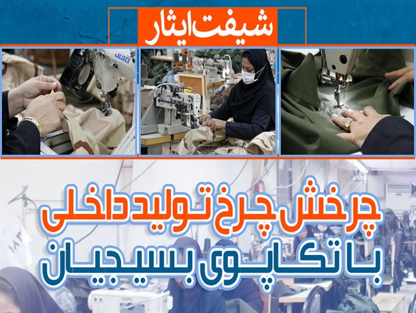پوستر/ چرخش چرخ تولید داخلی با تکاپوی بسیجیان