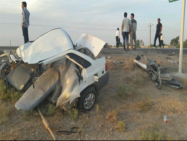 جان باختن شش عضو یک خانواده باغملکی در یک سانحه رانندگی
