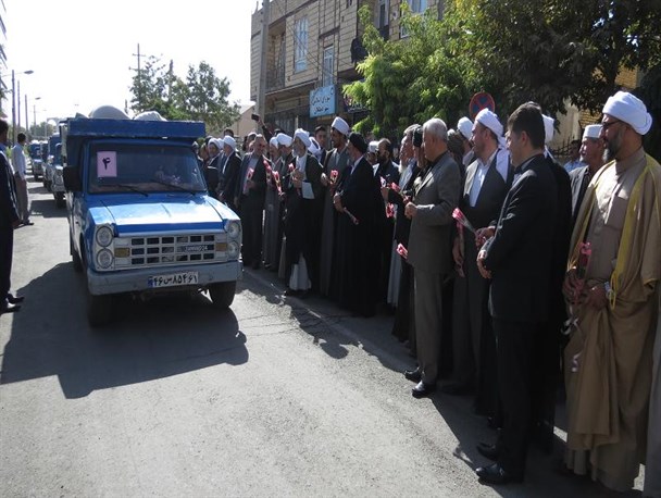 مراسم کاروان زکات غلات شهرستان دهگلان برگزار شد