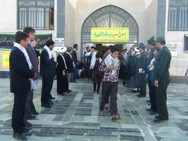 اعزام 154 دانش آموز پسر از درمیان به اردوی راهیان نور به روایت تصویر