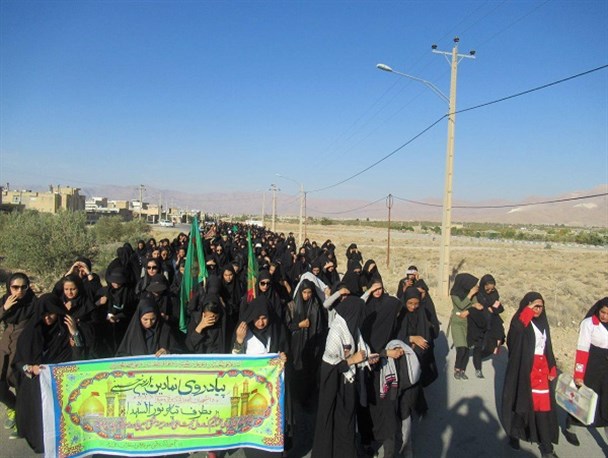 پیاده روی نمادین اربعین حسینی توسط دانشجویان دانشکده فنی دختران نی ریز