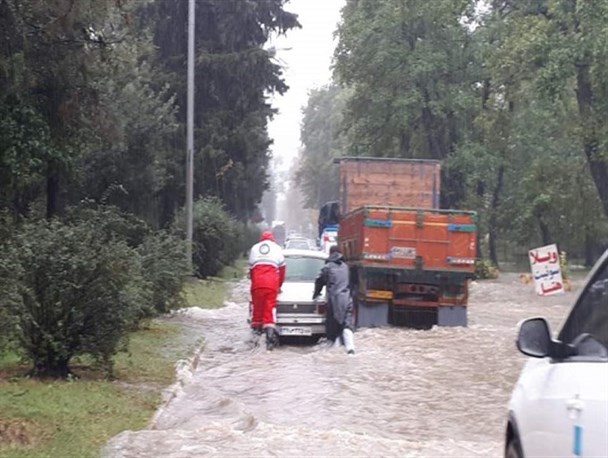 بارش ۲۱۹ میلی‌متری باران در رامسر/محور جواهرده مسدود شد/رانش‌های پیاپی در محور دالخانی