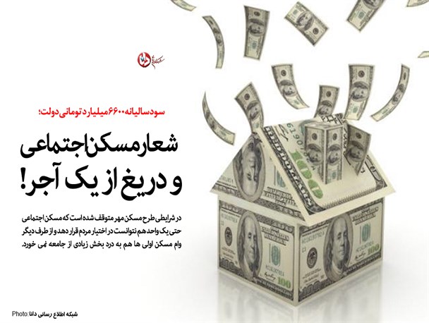 پوستر/شعار مسکن اجتماعی  و دریغ از یک آجر!