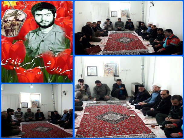 دیدار امام جمعه و فرمانده سپاه ناحیه شهرستان اردل با خانواده سردار شهید اکبر بابادی