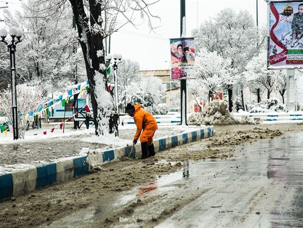 گزارش تصویری از روز برفی در بهار