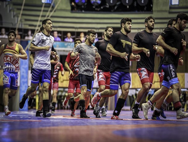 برگزاری اردوی تیم ملی کشتی آزاد در خانه کشتی شهید صدرزاده برای شرکت در تورنمنت کرواسی