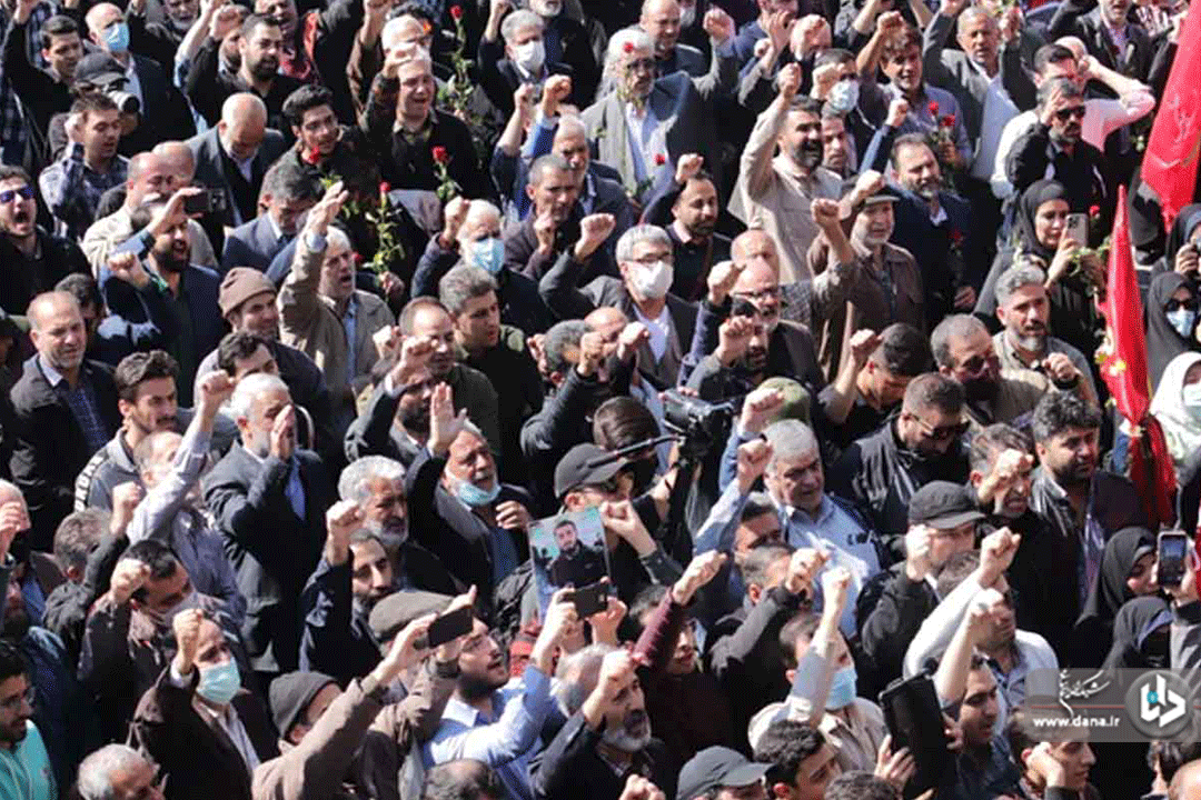 مراسم تشییع پیکر شهیدان میلاد حیدری و مقداد مهقانی جعفر آبادی