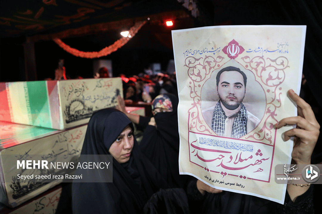 مراسم وداع با پیکر شهیدان میلاد حیدری و مقداد مهقانی جعفر آبادی