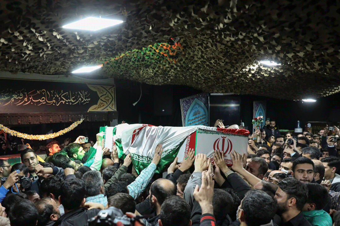 مراسم وداع با پیکر شهیدان میلاد حیدری و مقداد مهقانی جعفر آبادی