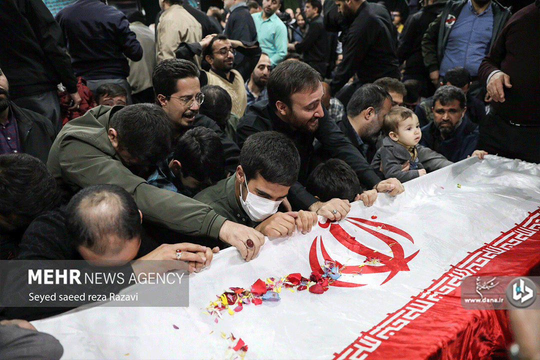 مراسم وداع با پیکر شهیدان میلاد حیدری و مقداد مهقانی جعفر آبادی