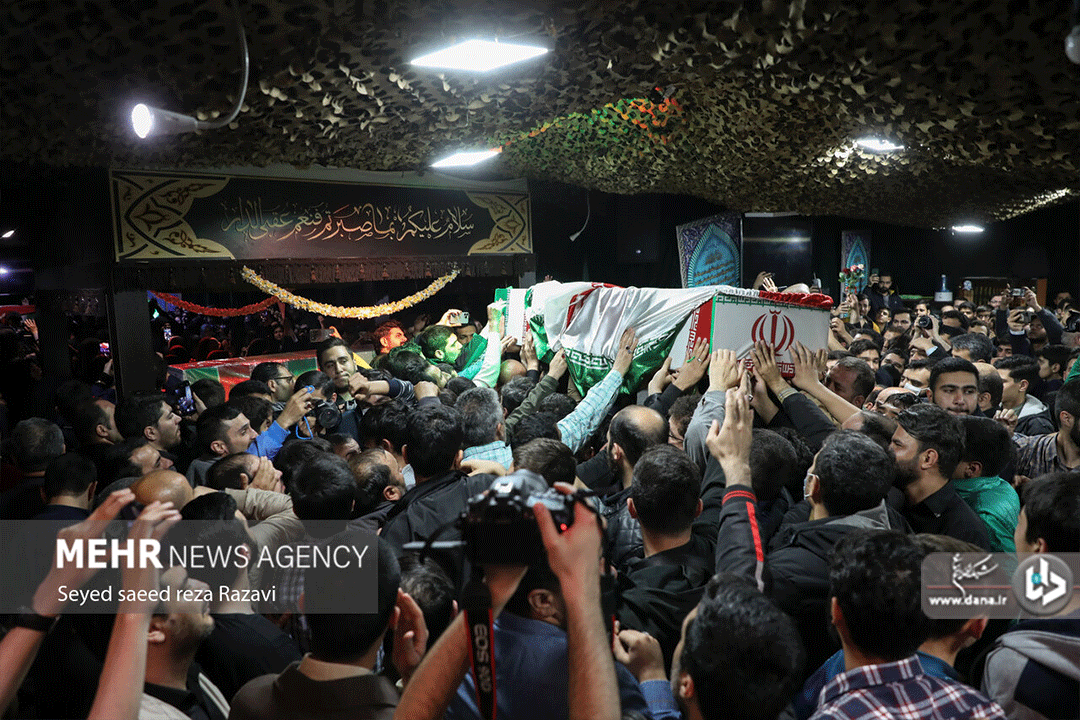 مراسم وداع با پیکر شهیدان میلاد حیدری و مقداد مهقانی جعفر آبادی