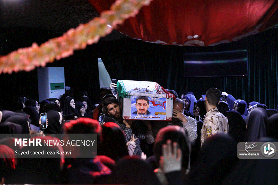 مراسم وداع با پیکر شهیدان میلاد حیدری و مقداد مهقانی جعفر آبادی