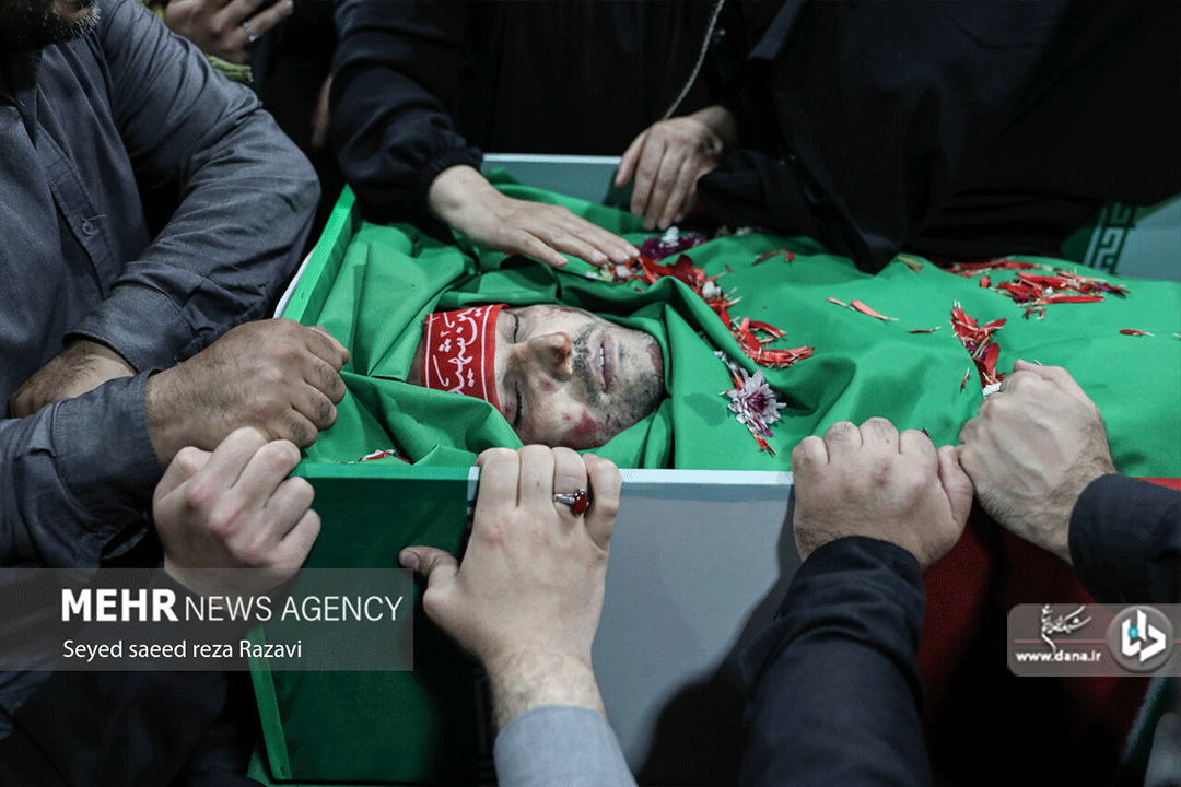 مراسم وداع با پیکر شهیدان میلاد حیدری و مقداد مهقانی جعفر آبادی