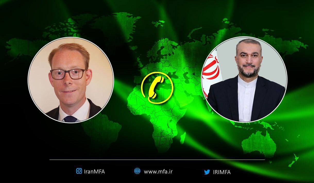 وزیر خارجه سوئد با امیرعبداللهیان تلفنی گفت وگو کرد 
