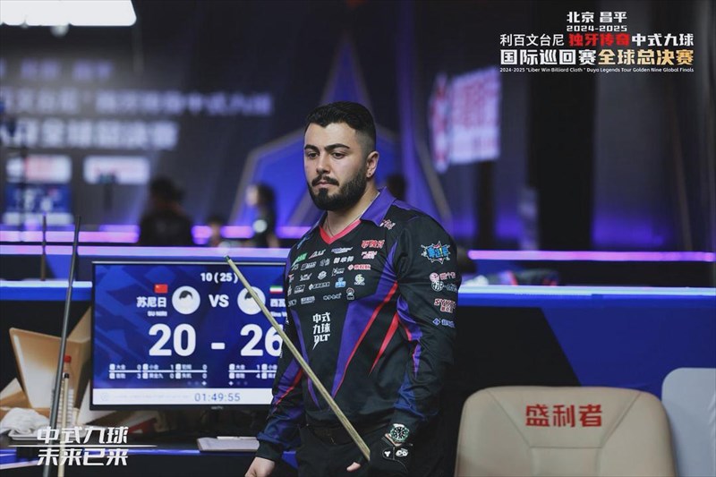 تور جهانی ناین‌بال| صعود ولی زاده به جمع ۸ بازیکن برتر جهان و کسب ۲۱ هزار دلار