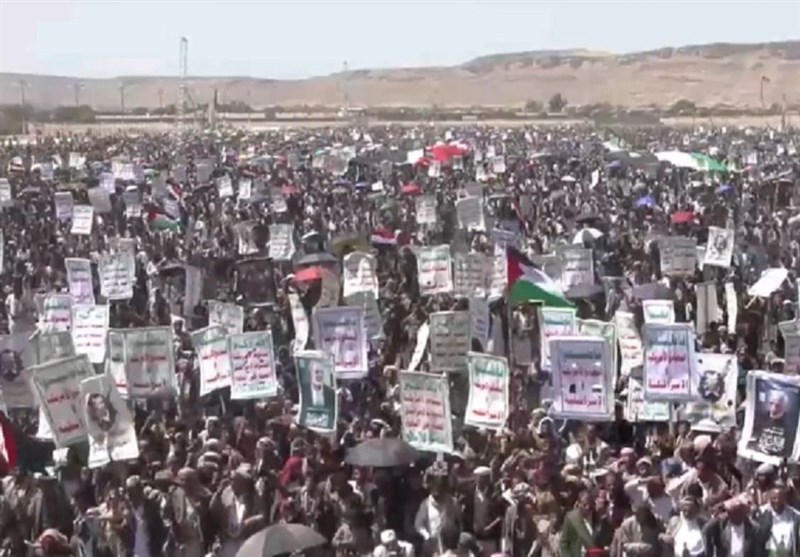 تظاهرات مردم صعده یمن در حمایت از غزه