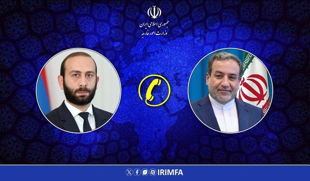 گفت‌وگوی تلفنی وزیر امور خارجه جمهوری ارمنستان با عراقچی