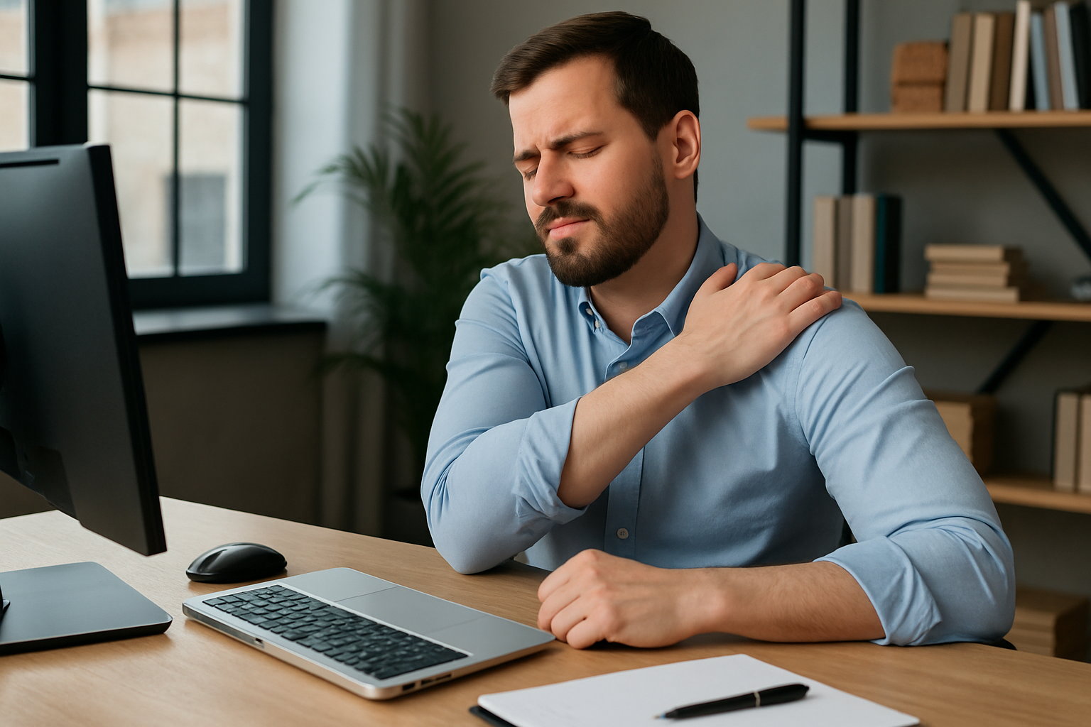 شانهدرد در افراد پشت میز نشین: چطور پیشگیری کنیم؟