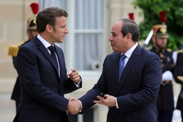 رایزنی السیسی و مکرون درباره تلاش‌ها برای آتش‌بس در غزه