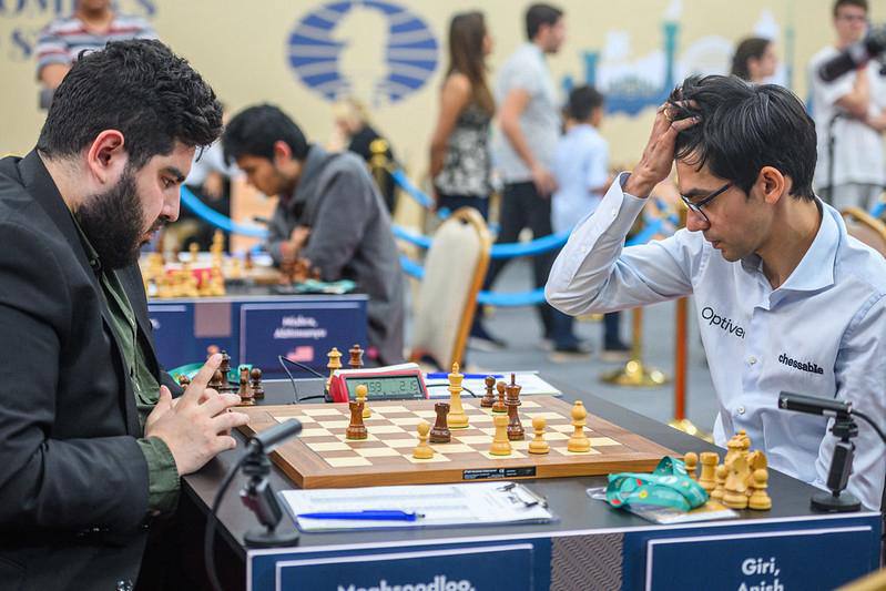 شطرنج گرند سوئیس ازبکستان| تساوی مقصودلو مقابل آنیش گیری در دور هشتم