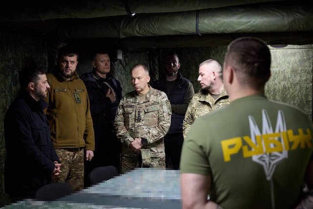 دیدار زلنسکی با نیروهای اوکراینی در نزدیکی پوکروفسک