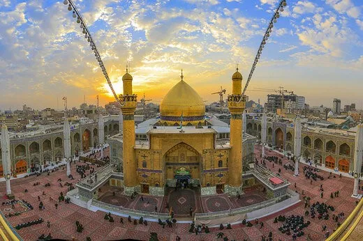 ایوان طلای نجف به مناسبت ولادت امیرالمومنین (ع) رونمایی می‌شود