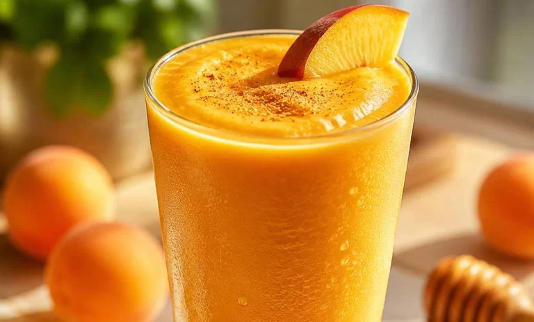 خواص و طرز تهیه اسموتی هلو و زردآلو؛ بهترین نوشیدنی خنک برای چربی‌سوزی و سلامت پوست