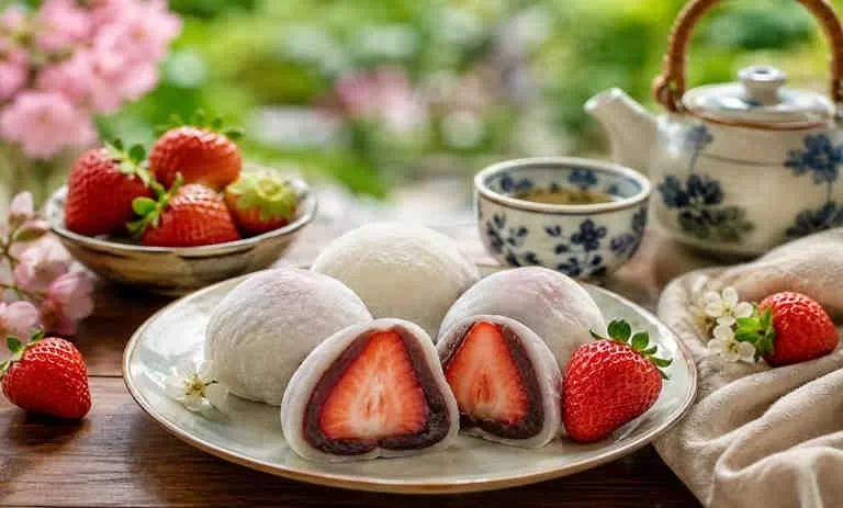 فوت و فن های طرز تهیه موچی توت فرنگی با طعمی به‌یادماندنی