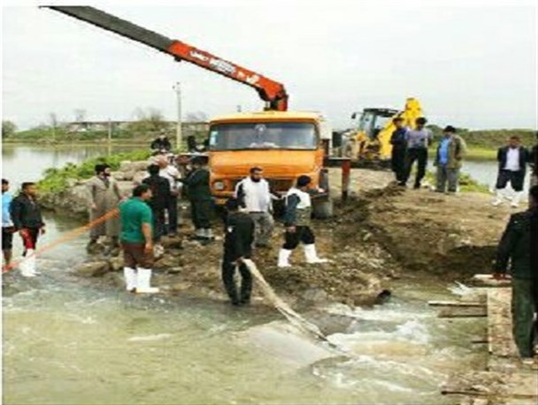 ساخت پل ارتباطی «آقستین تپه» گرگان توسط بسیج سازندگی خراسان رضوی
