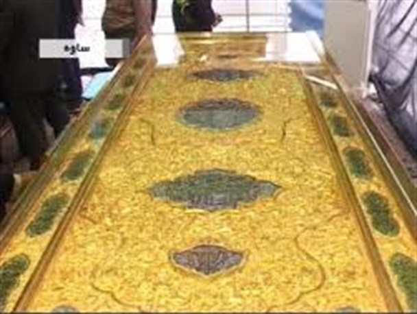 مراسم استقبال از یکی از دربهای حرم حضرت ابوالفضل (ع) در آبدانان