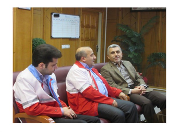 دیدار رئیس و امدادگران هلال احمر رضوانشهر با فرماندار