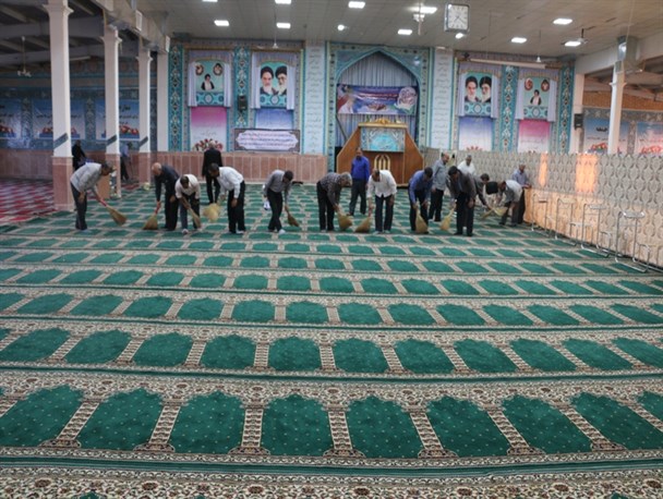 مصلی نماز جمعه بجستان غبار روبی شد