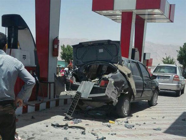 باز هم انفجار خودرو در یکی از جایگاه های سوخت کوار +تصاویر