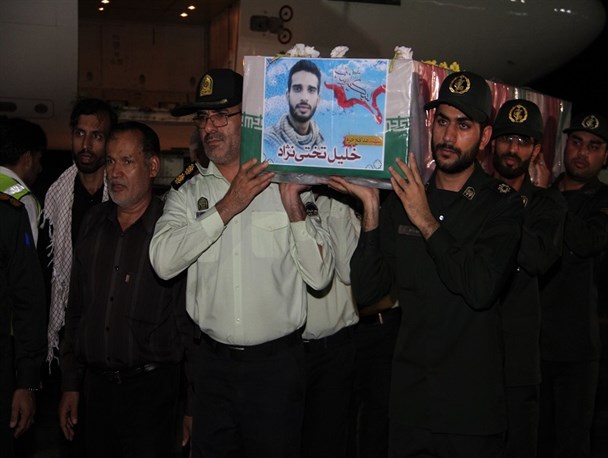 پیکر پاک شهید تختی نژاد وارد بندرعباس شد