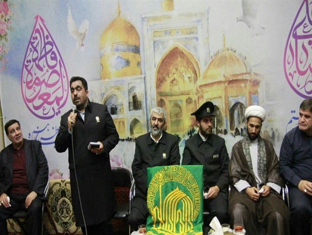 استقبال از پرچم حرم رضوی در محله "اسماعیل بقال"