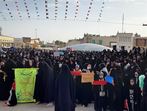 تجمع مردمی حمایت از حجاب و عفاف در قم+تصاویر