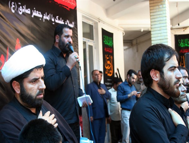 در سالروز شهادت جانگداز صادق آل محمد(ص) هرسین غرق در ماتم و عزا شد