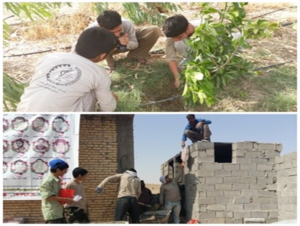 اردوی جهادی دانش آموزی در روستای محروم دشت مازه کهگیلویه/۷ روز خدمت بی منت در راستای محرومیت زدایی + تصاویر