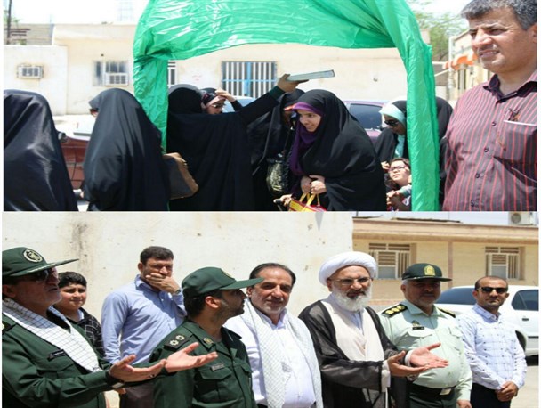 اعزام ۲۵۰ نفر از دختران شهرستان بندرماهشهر به مشهد مقدس +تصاویر